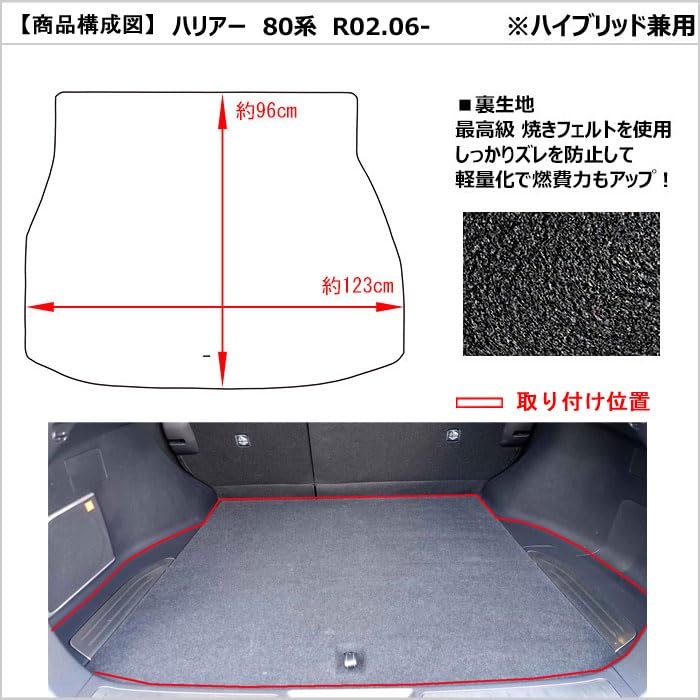 Amazon | Aviles トヨタ 互換品 新型 ハリアー 80系 ラゲッジマット